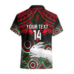 personalised-rabbitohs-rugby-hawaiian-shirt-souths-1908-aboriginal-mix-polynesian-pattern