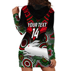 personalised-rabbitohs-rugby-hoodie-dress-souths-1908-aboriginal-mix-polynesian-pattern