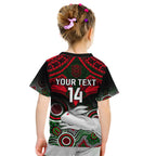personalised-rabbitohs-rugby-kid-t-shirt-souths-1908-aboriginal-mix-polynesian-pattern