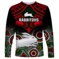 personalised-rabbitohs-rugby-long-sleeve-shirt-souths-1908-aboriginal-mix-polynesian-pattern