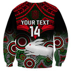 personalised-rabbitohs-rugby-sweatshirt-souths-1908-aboriginal-mix-polynesian-pattern