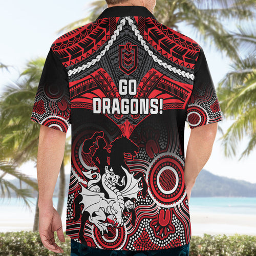 dragons-rugby-hawaiian-shirt-saints-1998-aboriginal-mix-polynesian-pattern