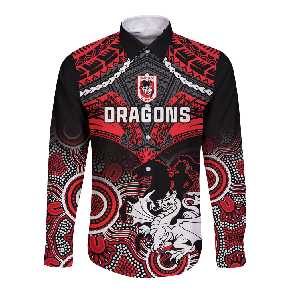 dragons-rugby-long-sleeve-button-shirt-saints-1998-aboriginal-mix-polynesian-pattern