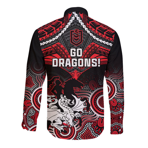 dragons-rugby-long-sleeve-button-shirt-saints-1998-aboriginal-mix-polynesian-pattern