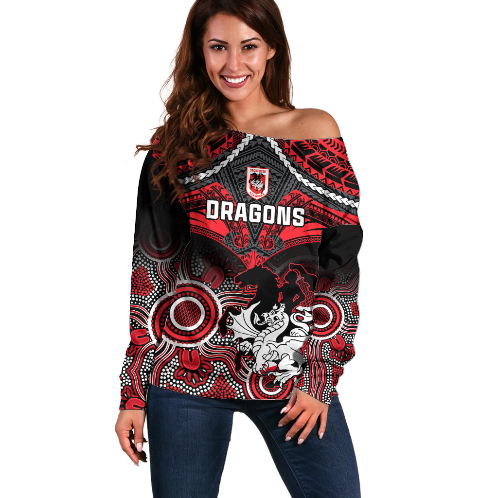dragons-rugby-off-shoulder-sweater-saints-1998-aboriginal-mix-polynesian-pattern