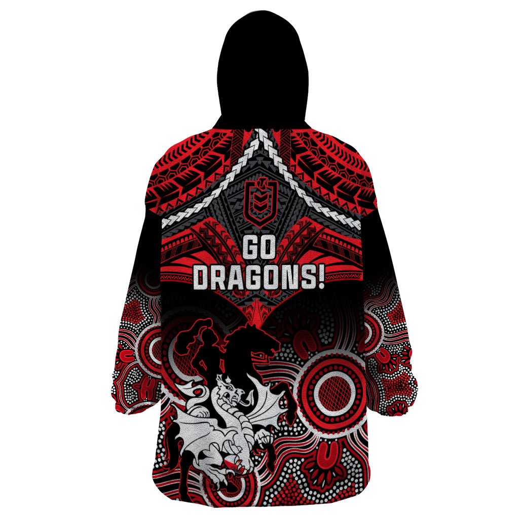 dragons-rugby-wearable-blanket-hoodie-saints-1998-aboriginal-mix-polynesian-pattern