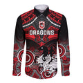 personalised-dragons-rugby-long-sleeve-button-shirt-saints-1998-aboriginal-mix-polynesian-pattern