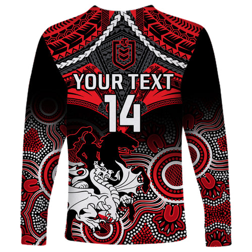 personalised-dragons-rugby-long-sleeve-shirt-saints-1998-aboriginal-mix-polynesian-pattern