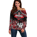 personalised-dragons-rugby-off-shoulder-sweater-saints-1998-aboriginal-mix-polynesian-pattern