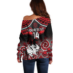 personalised-dragons-rugby-off-shoulder-sweater-saints-1998-aboriginal-mix-polynesian-pattern