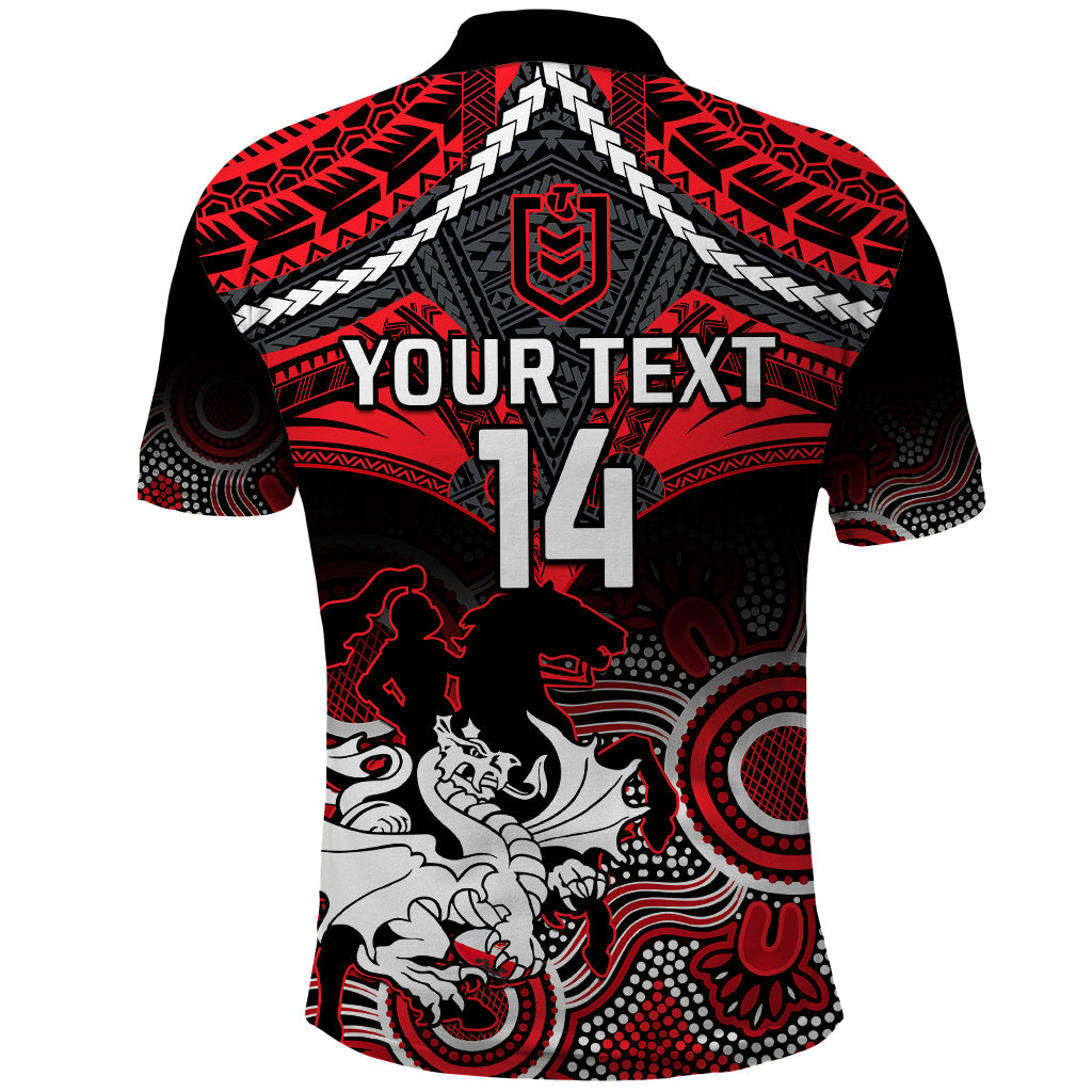 personalised-dragons-rugby-polo-shirt-saints-1998-aboriginal-mix-polynesian-pattern