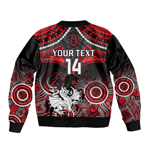 personalised-dragons-rugby-sleeve-zip-bomber-jacket-saints-1998-aboriginal-mix-polynesian-pattern