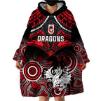 personalised-dragons-rugby-wearable-blanket-hoodie-saints-1998-aboriginal-mix-polynesian-pattern