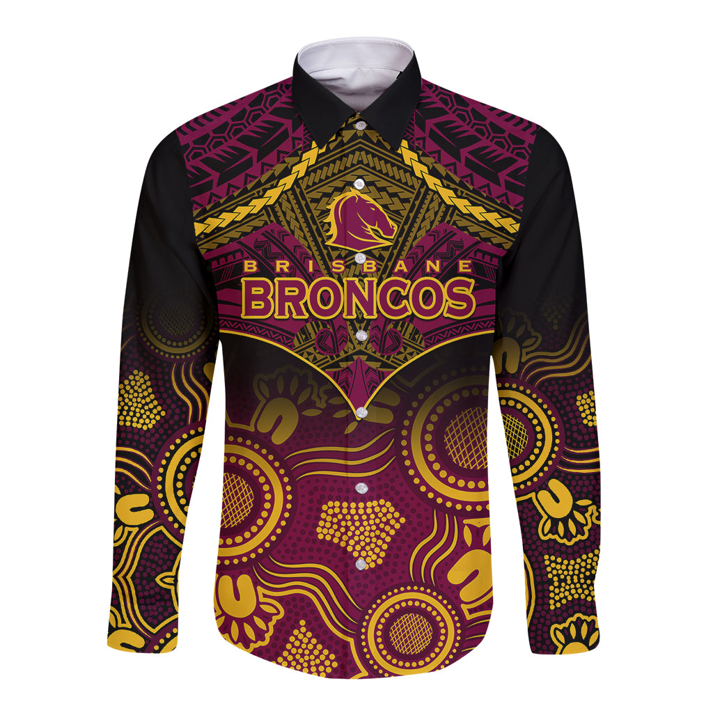 personalised-brisbane-rugby-long-sleeve-button-shirt-brisbane-1987-aboriginal-mix-polynesian-pattern
