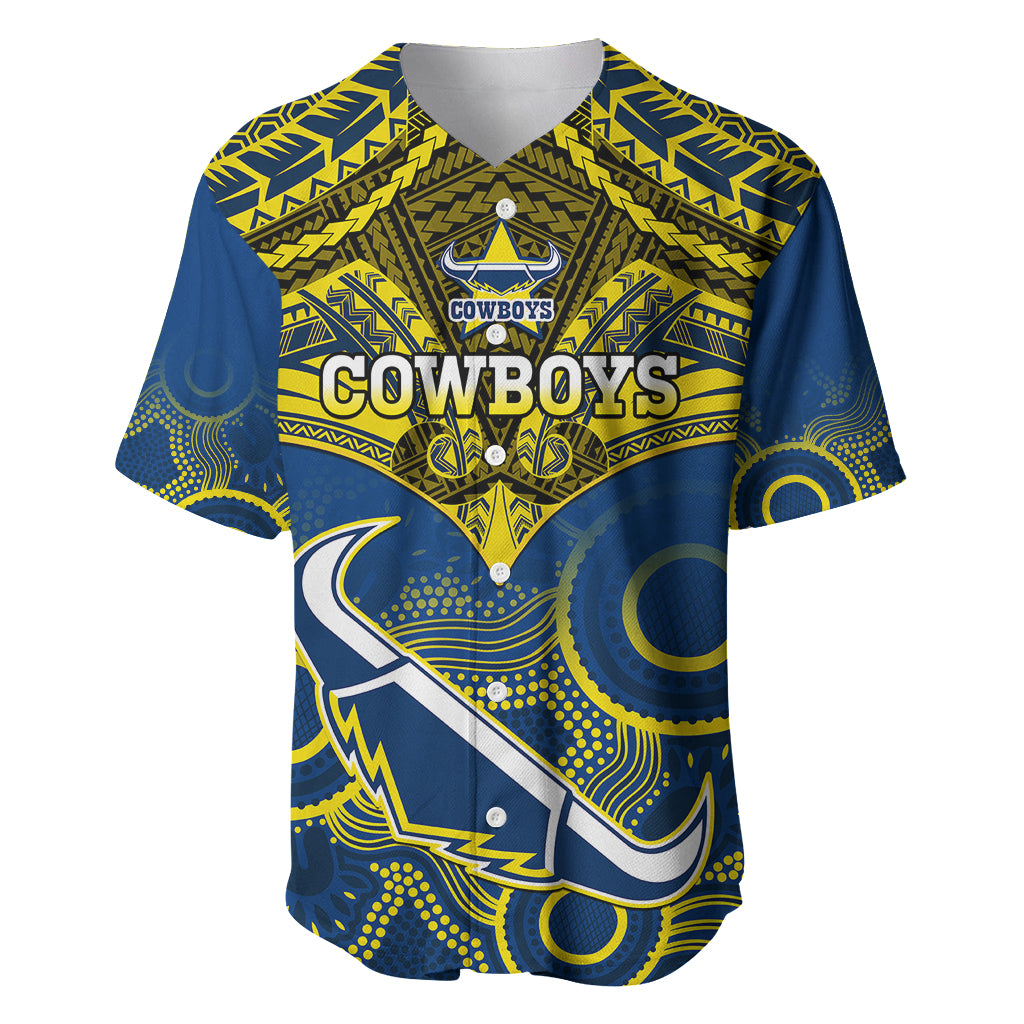 personalised-cowboys-rugby-baseball-jersey-aboriginal-mix-polynesian-pattern