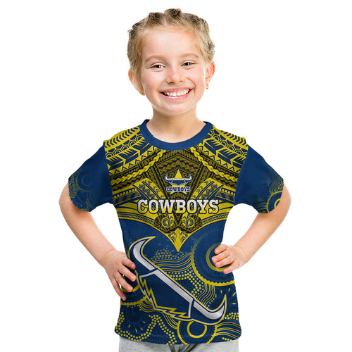 personalised-cowboys-rugby-kid-t-shirt-aboriginal-mix-polynesian-pattern