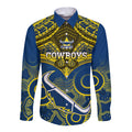 personalised-cowboys-rugby-long-sleeve-button-shirt-aboriginal-mix-polynesian-pattern