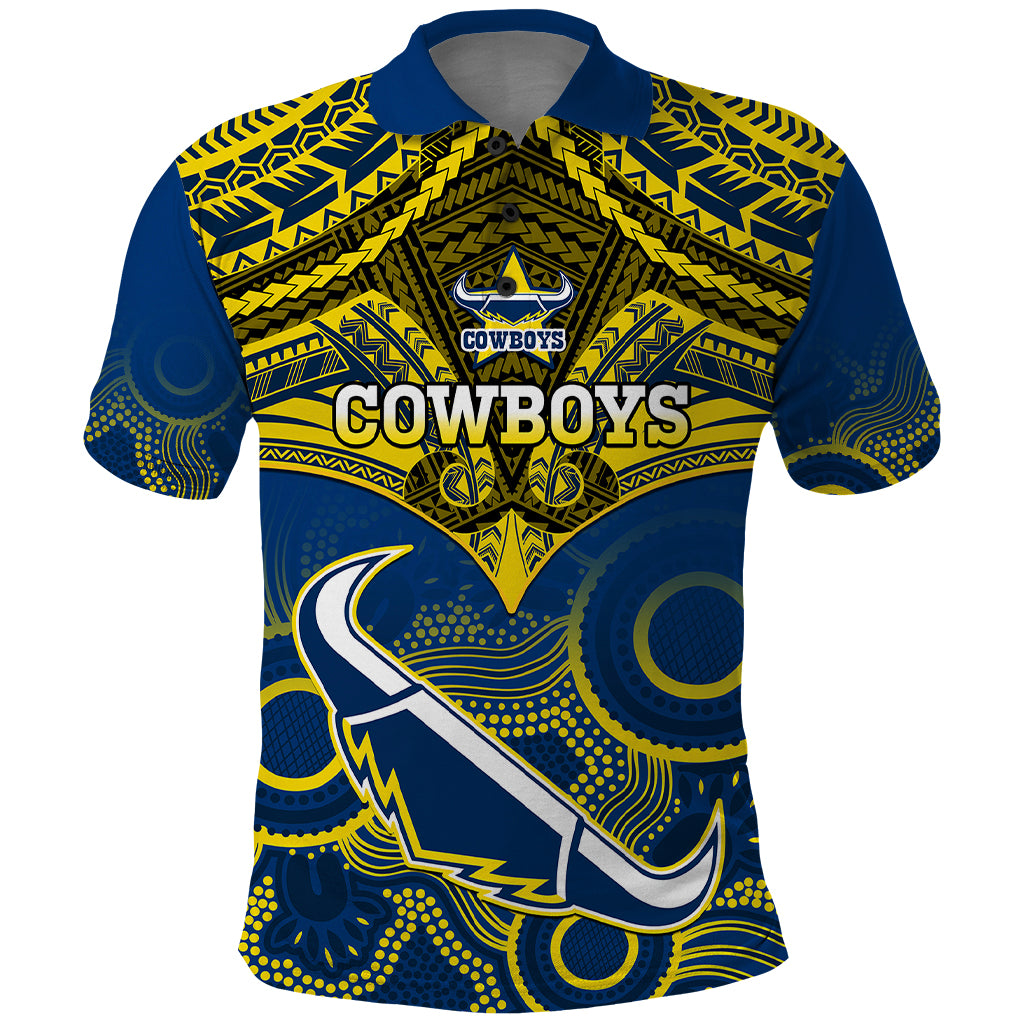 personalised-cowboys-rugby-polo-shirt-aboriginal-mix-polynesian-pattern