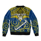personalised-cowboys-rugby-sleeve-zip-bomber-jacket-aboriginal-mix-polynesian-pattern