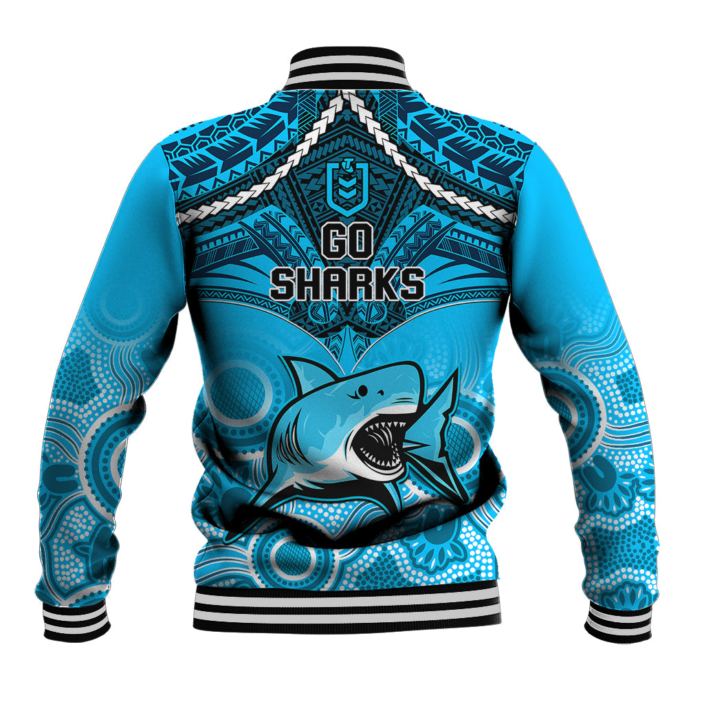sharks-rugby-baseball-jacket-go-sharkies-aboriginal-mix-polynesian-pattern