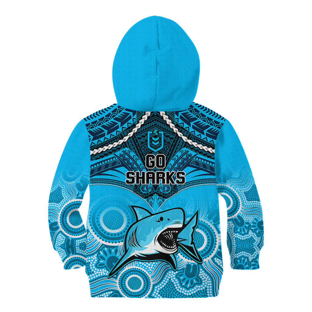 sharks-rugby-kid-hoodie-go-sharkies-aboriginal-mix-polynesian-pattern