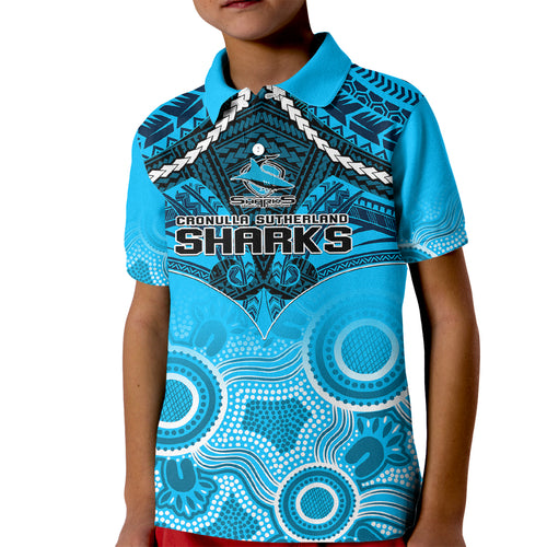 sharks-rugby-kid-polo-shirt-go-sharkies-aboriginal-mix-polynesian-pattern