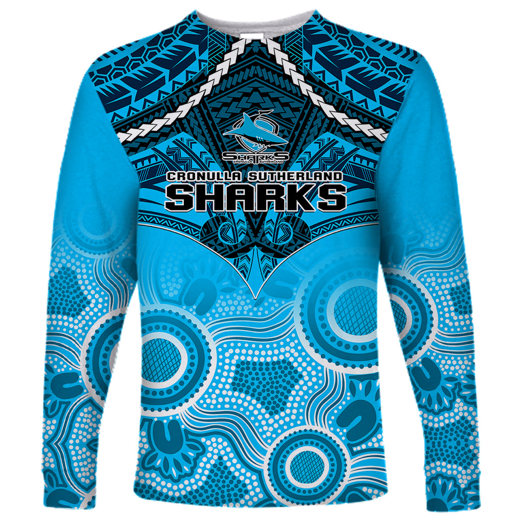 sharks-rugby-long-sleeve-shirt-go-sharkies-aboriginal-mix-polynesian-pattern