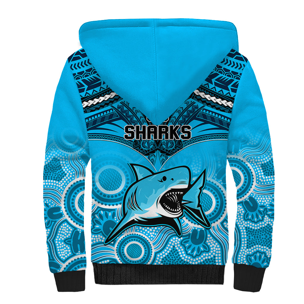 sharks-rugby-sherpa-hoodie-go-sharkies-aboriginal-mix-polynesian-pattern