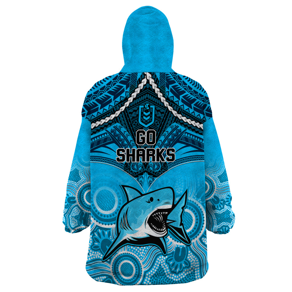 sharks-rugby-wearable-blanket-hoodie-go-sharkies-aboriginal-mix-polynesian-pattern