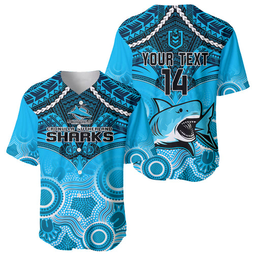personalised-sharks-rugby-baseball-jersey-go-sharkies-aboriginal-mix-polynesian-pattern