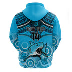 personalised-sharks-rugby-hoodie-go-sharkies-aboriginal-mix-polynesian-pattern