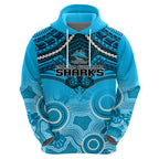 personalised-sharks-rugby-hoodie-go-sharkies-aboriginal-mix-polynesian-pattern