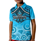 personalised-sharks-rugby-kid-polo-shirt-go-sharkies-aboriginal-mix-polynesian-pattern