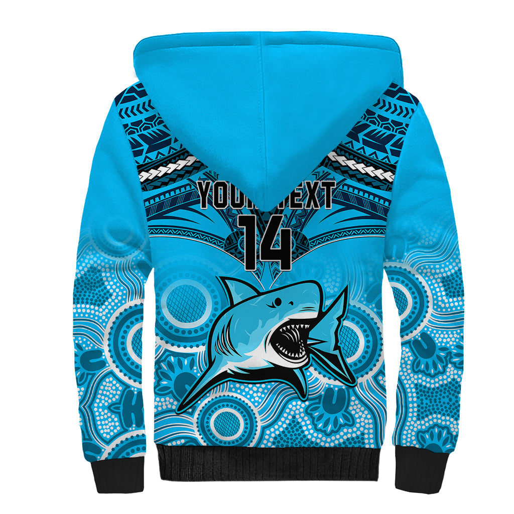 personalised-sharks-rugby-sherpa-hoodie-go-sharkies-aboriginal-mix-polynesian-pattern