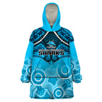 personalised-sharks-rugby-wearable-blanket-hoodie-go-sharkies-aboriginal-mix-polynesian-pattern