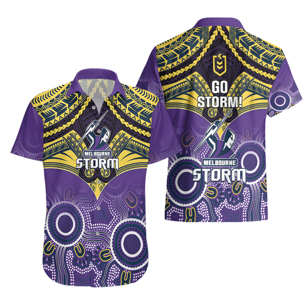 storm-rugby-hawaiian-shirt-go-melbourne-aboriginal-mix-polynesian-pattern
