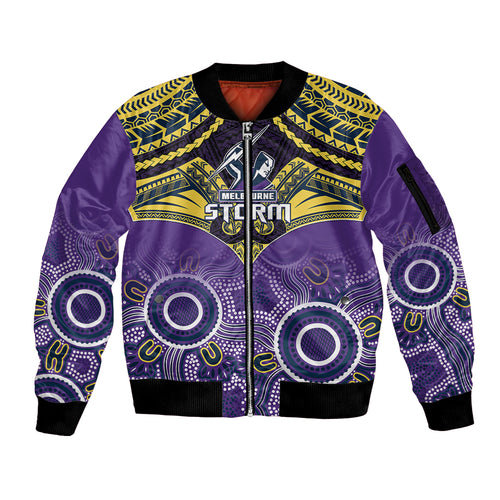 storm-rugby-sleeve-zip-bomber-jacket-go-melbourne-aboriginal-mix-polynesian-pattern