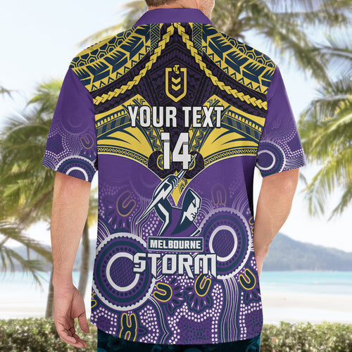 personalised-storm-rugby-hawaiian-shirt-go-melbourne-aboriginal-mix-polynesian-pattern
