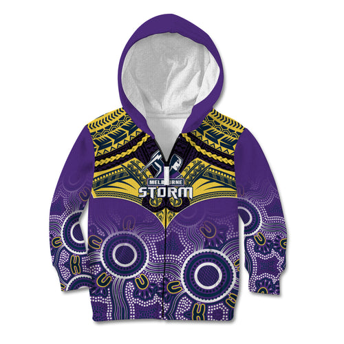 personalised-storm-rugby-kid-hoodie-go-melbourne-aboriginal-mix-polynesian-pattern