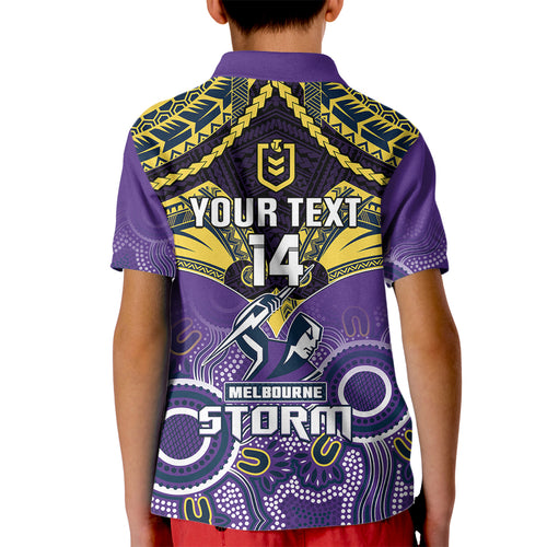 personalised-storm-rugby-kid-polo-shirt-go-melbourne-aboriginal-mix-polynesian-pattern