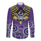 personalised-storm-rugby-long-sleeve-button-shirt-go-melbourne-aboriginal-mix-polynesian-pattern