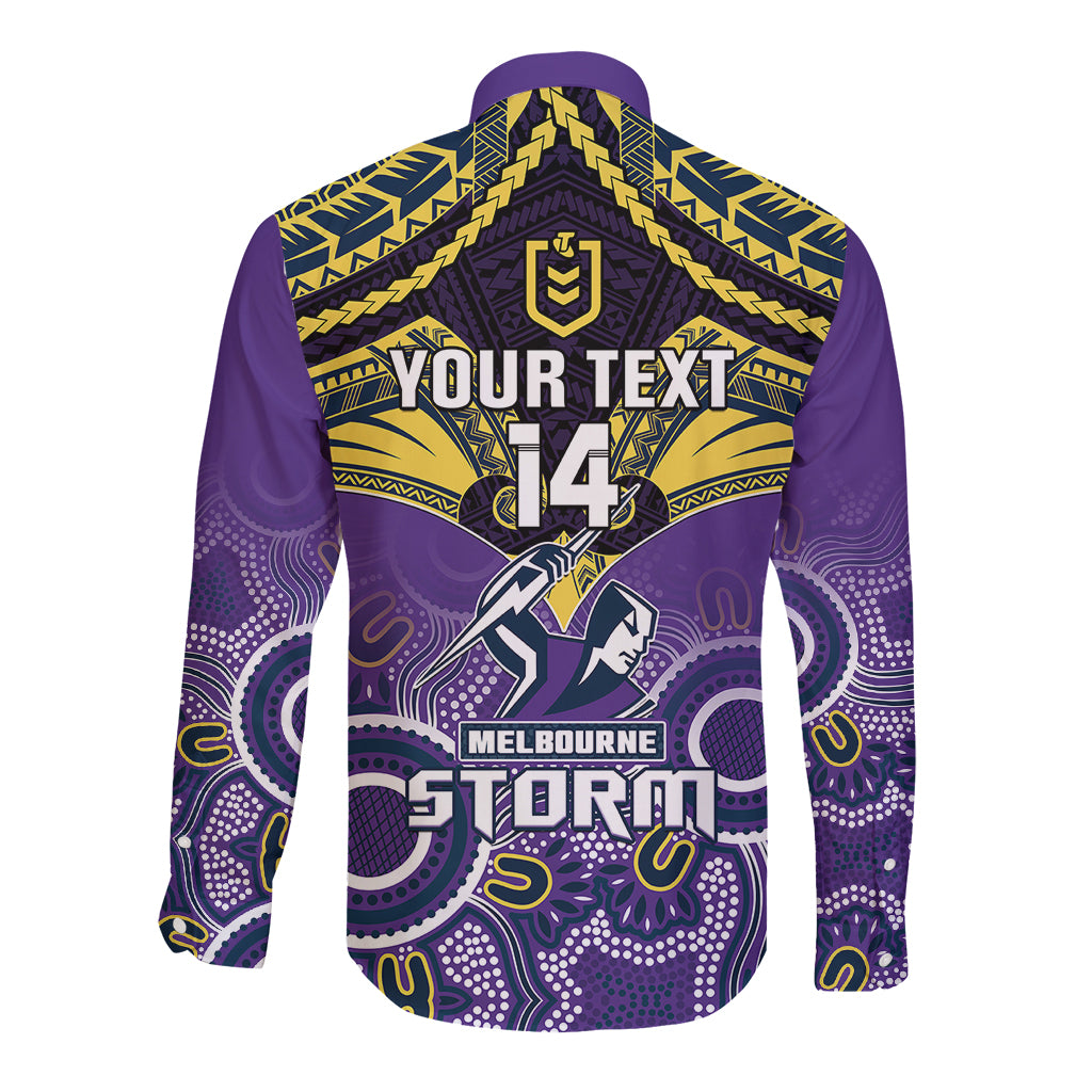 personalised-storm-rugby-long-sleeve-button-shirt-go-melbourne-aboriginal-mix-polynesian-pattern