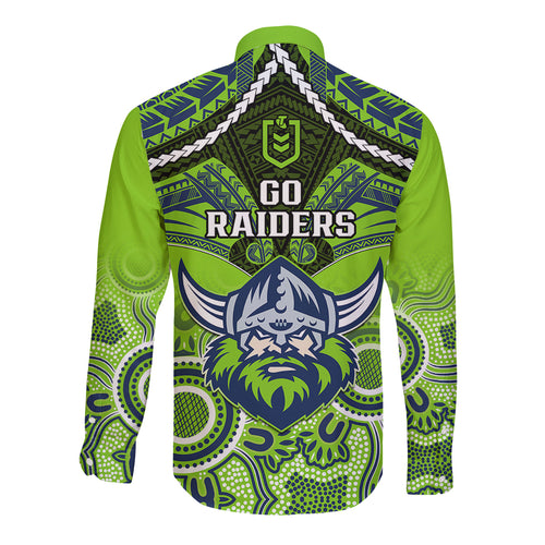 raiders-rugby-long-sleeve-button-shirt-canberra-1981-aboriginal-mix-polynesian-pattern