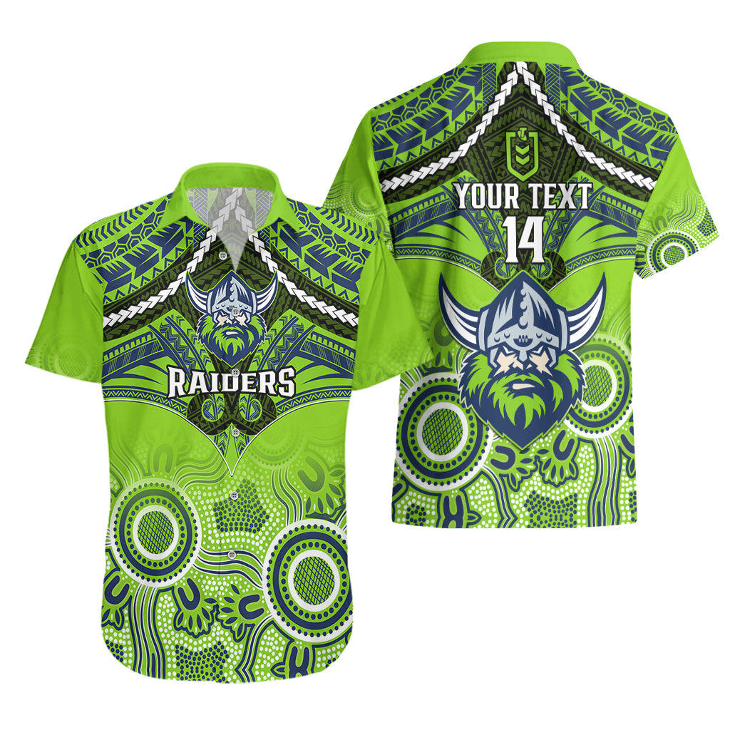 personalised-raiders-rugby-hawaiian-shirt-canberra-1981-aboriginal-mix-polynesian-pattern