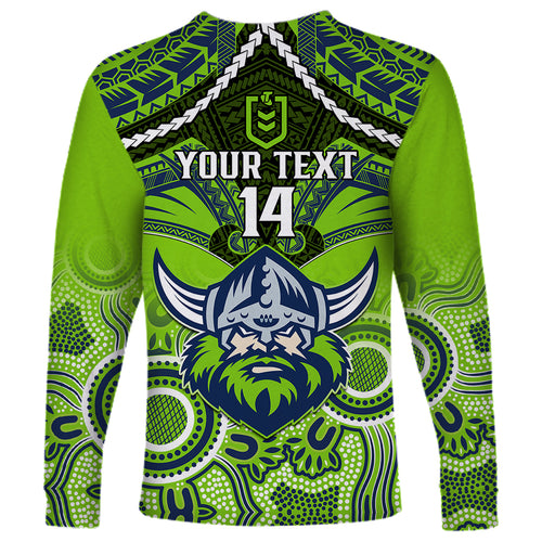 personalised-raiders-rugby-long-sleeve-shirt-canberra-1981-aboriginal-mix-polynesian-pattern