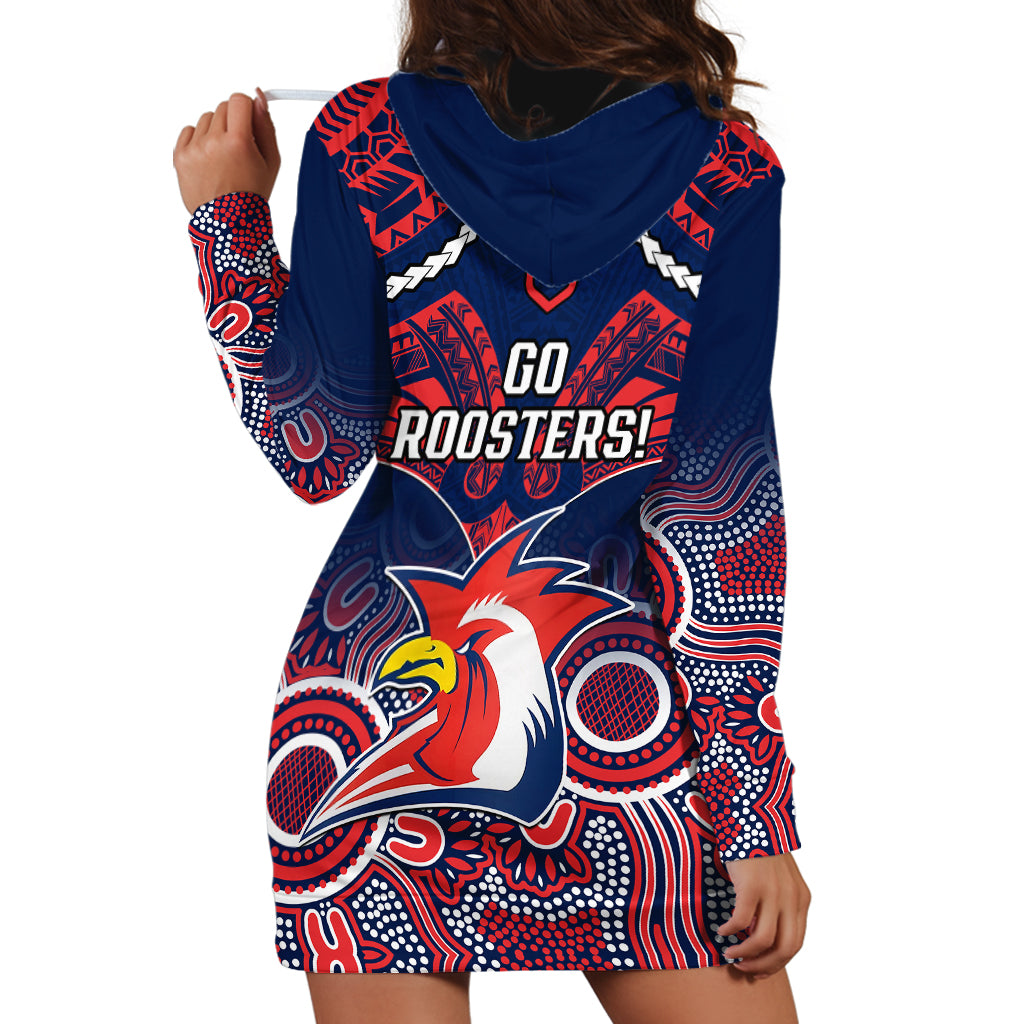 roosters-rugby-hoodie-dress-tricolours-1908-aboriginal-mix-polynesian-pattern