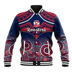 personalised-roosters-rugby-baseball-jacket-tricolours-1908-aboriginal-mix-polynesian-pattern