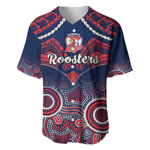 personalised-roosters-rugby-baseball-jersey-tricolours-1908-aboriginal-mix-polynesian-pattern