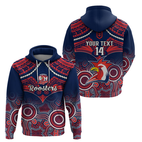 personalised-roosters-rugby-hoodie-tricolours-1908-aboriginal-mix-polynesian-pattern
