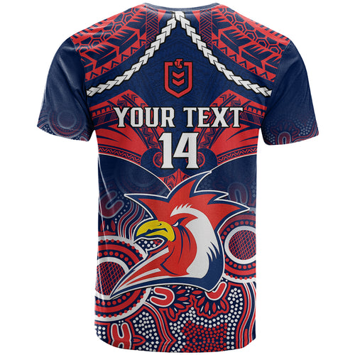personalised-roosters-rugby-t-shirt-tricolours-1908-aboriginal-mix-polynesian-pattern